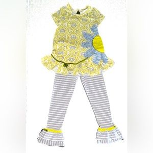 Girls Emily Rose fall 2 piece set with ruffle pants